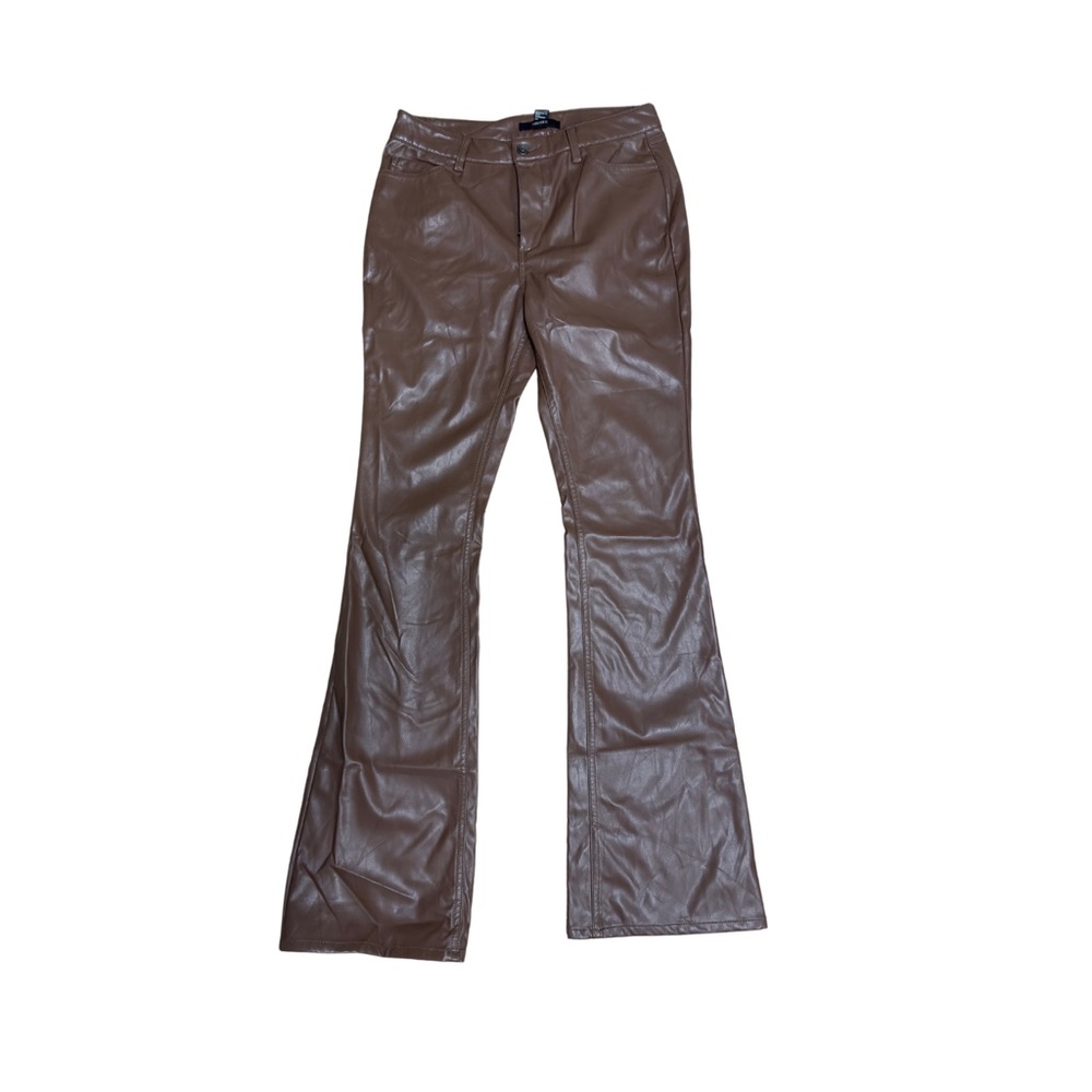 Forever 21 Brown Boot Cut Brown Leather Pants